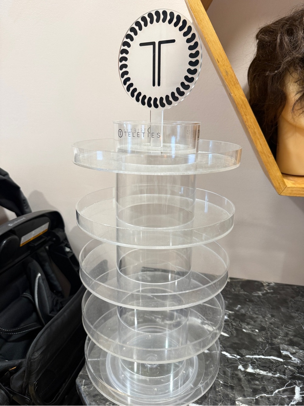 Clear Acrylic 5-Tier Rotating Makeup Organizer by
